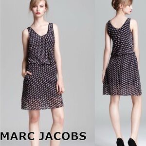 Marc by Marc Jacobs Sheer overlay Geometric Mini Dress Size 4